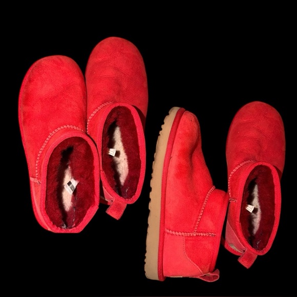 UGG Shoes - UGG Ultra Mini Red Suede Boots